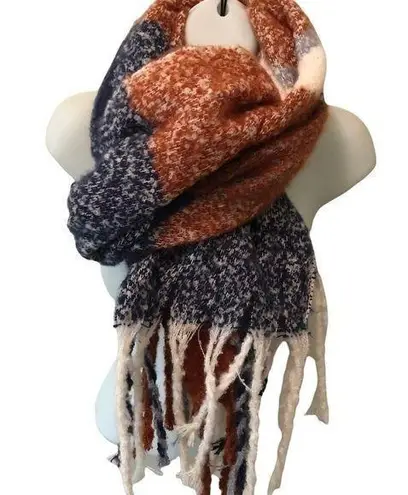 Mixit Winter Rich Colors Blanket Scarf W/Fringe 86X22 Cozy Soft Warm