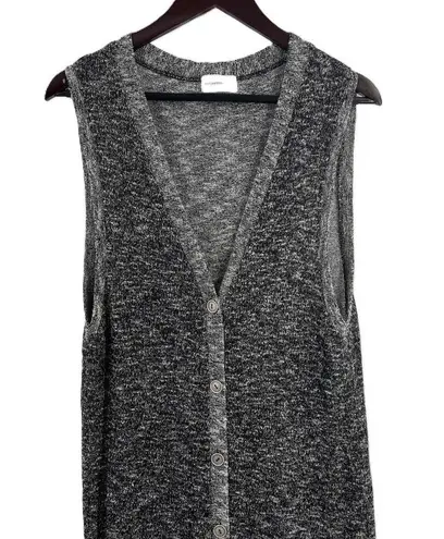 Soft Surroundings Knit Button Down Sleeveless Cardigan Vest Dress Womens XL