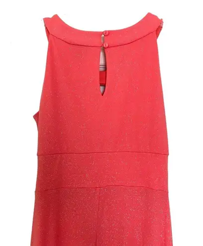 Enfocus Studio Enfocus Petite Pink Sparkle Beaded High Neck Key Hole Maxi Formal Dress Size 8