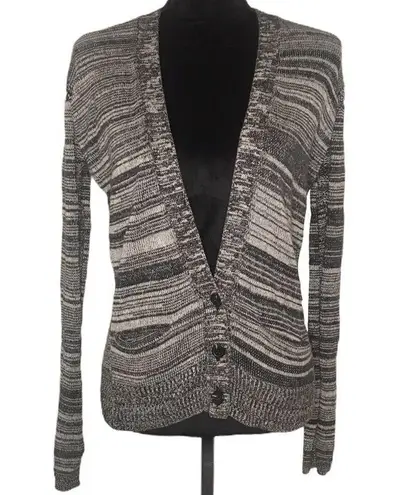 HEATHER Plunge Long Sleeve Button Cardigan Size XS