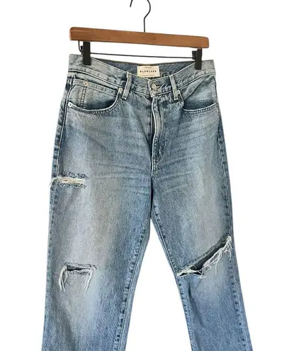 Slvrlake Straight Leg Distressed Denim Blue Size 28
