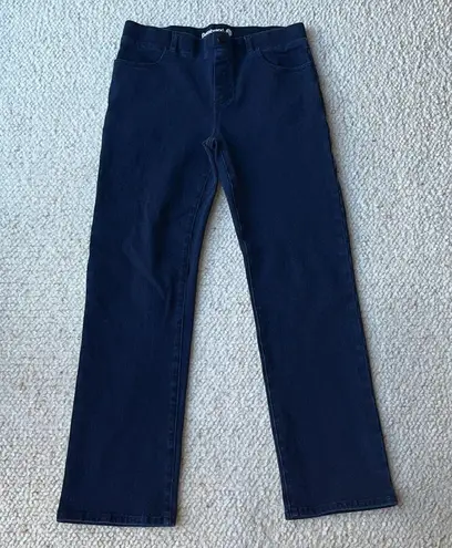 Betabrand Straight Leg 4-Pocket Yoga Denim Dark Indigo Large Petite
