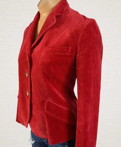 Ralph Lauren  Equestrian Red Corduroy Jacket