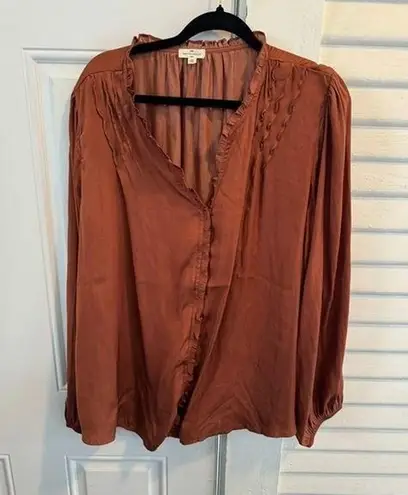 Mason & Belle  copper color peasant style blouse size 2X