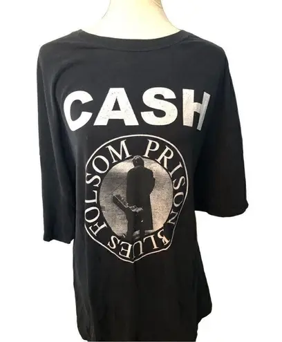 Cash Folsom County graphic black shirt sleeve tee Black Size 3X