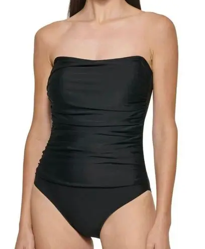 DKNY Bandeau Maillot One Piece Swimsuit