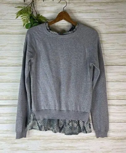 Octavia Gray Layered Blouse Cotton Sweater