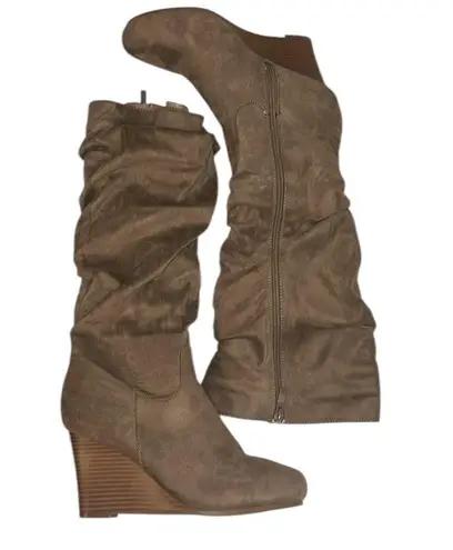 Journee Collection Women’s Size 8.5 Haze Wedge Knee High Boots