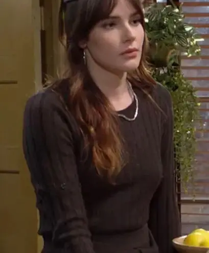 Ecru Rib Crew With Removable Sleeves Size Medium NWT