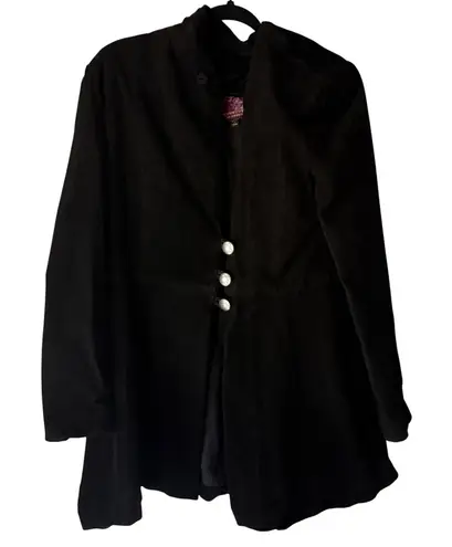 Red River Collection Vintage Pioneer Wear Leather Jacket Western 14 Button Up Black Size 14P