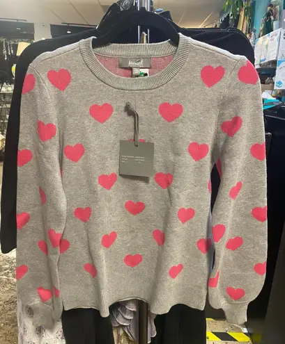 Marled Reunited NWT Marled by Reunited Women's Hearts Sweater Size XS