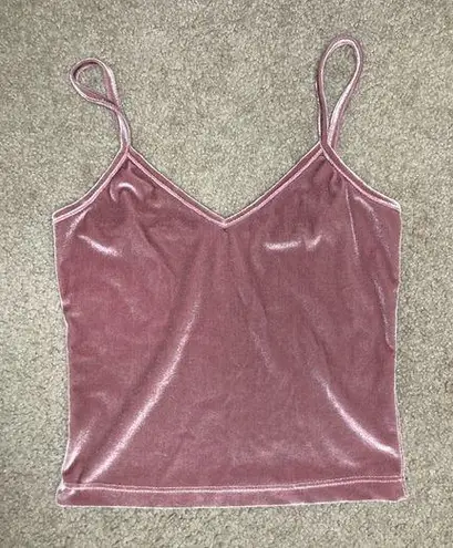 Full Tilt  Velour Crop Top Size XS Pink Y2K