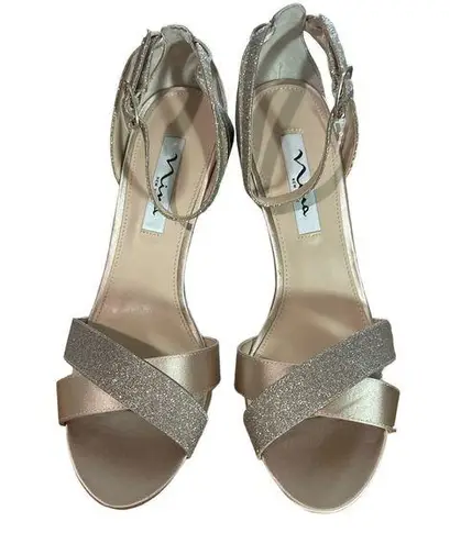 Nina  Venus Ankle Strap Dress Sandals in Pearl Rose size 9.