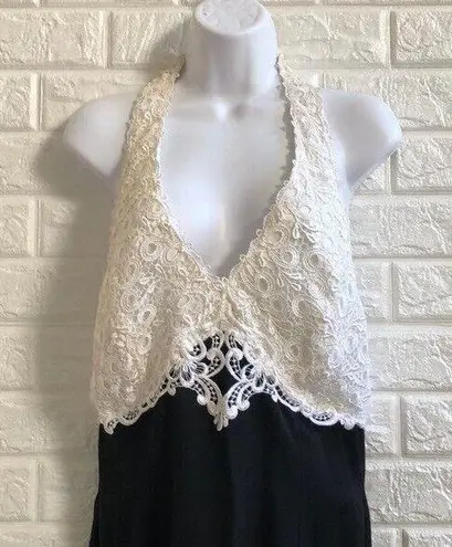 Vintage Scott McClintock halter lace open back dress Women's Size 10 Made In USA