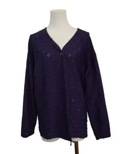 Women's Adolfo studio Blue Pattern Cardigan