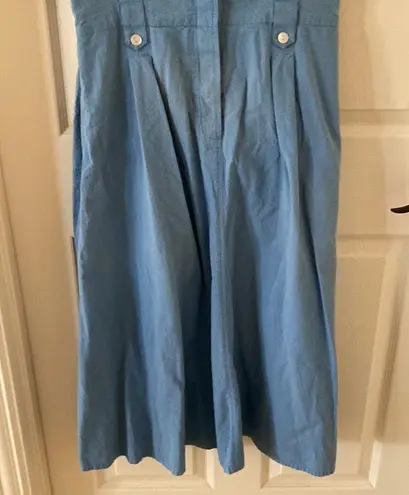 Orvis Vintage 1980s House Dress Maxi Long Button Down Blue Size 14 Casual EUC