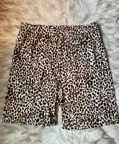 SheIn Cheetah Leopard Print Biker Shorts