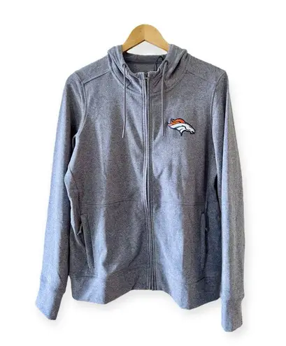 Antigua NFL Denver Broncos Seeker Full-Zip Hoodie Jacket, Heather Navy sz. L