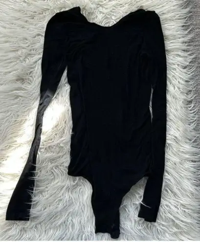 Commando  Seamless Black V-Neck Bodysuit