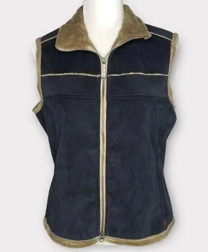 Woolrich  Corduroy Faux Fur Lined Vest (Black/Tan) - Medium