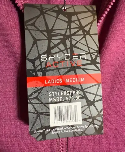 Spyder NWT Active Full Zip Fleece Jacket Womens Medium Purple Soft Shell Outdoor