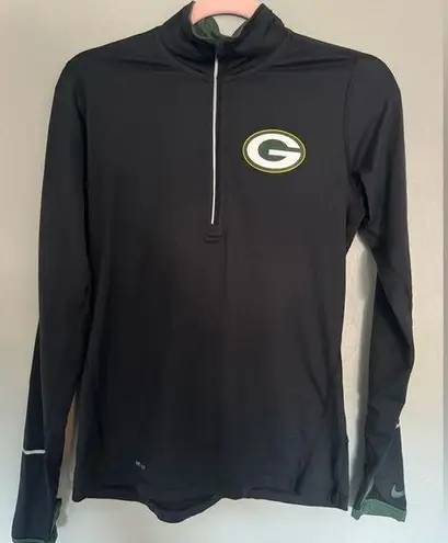 Nike Dri Fit 1/2 Zip Pullover Green Bay Packers Size Small