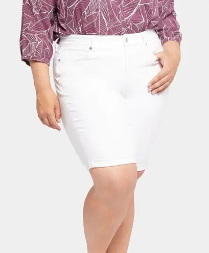 NYDJ NWT  Plus Size‎ Briella Roll Cuff Short In Optic White Size 20