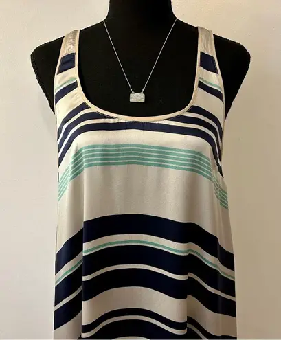 Elizabeth and James Adrienne Striped Silk Dress Size Medium