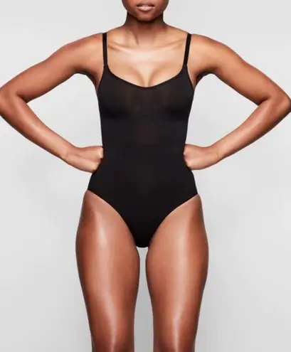 SKIMS Sculpting Onyx Black Shapewear Bodysuit with Snaps Size XL NWOT