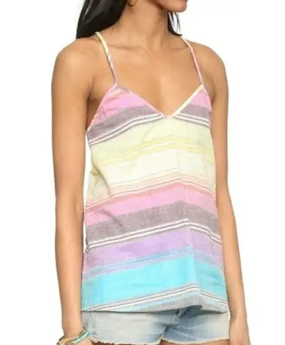 Mara Hoffman Gauze Rainbow Stripe Tank Top XS