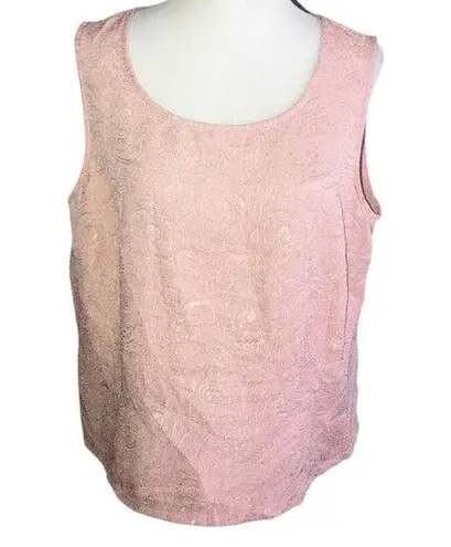 Leslie Fay LESLIE FAYE PINK SLEEVELESS FIGURE FLATTERING TOP SIZE 16W PETITE