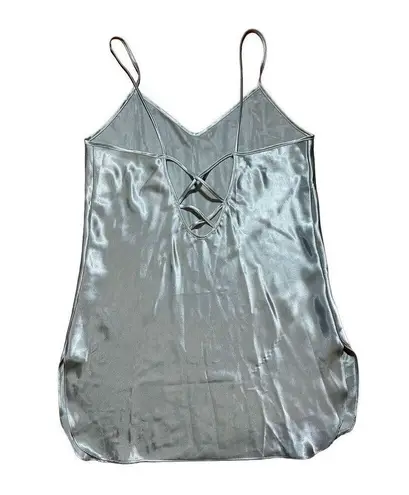 Vintage California Dynasty mint green womens satin slip sz L y2k dainty cottage Size L