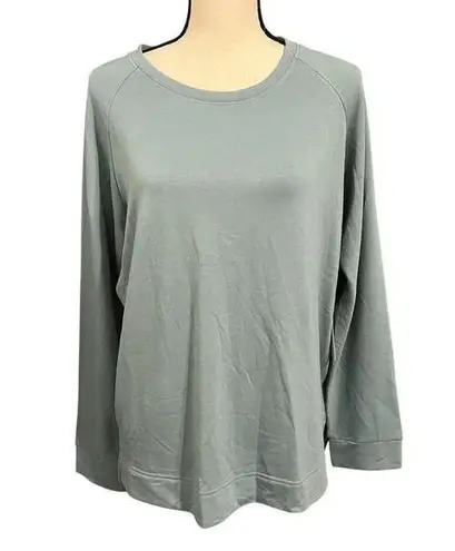 Free Fly | NEW Women's Blue Fleece Pullover Athleisure Crewneck Top Sz L Size L