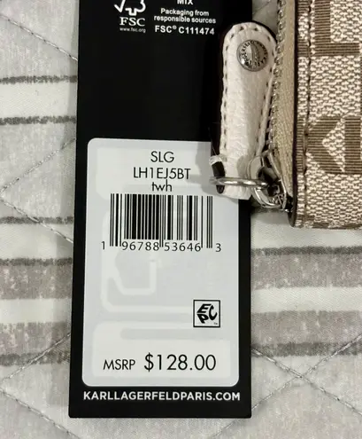 Karl Lagerfeld Paris SLG Crossbody Beige Taupe Handbag