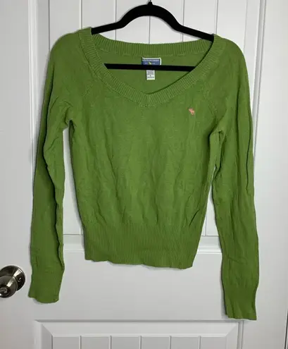 Abercrombie & Fitch Vintage y2K Abercrombie‎ green sweater size small - Image 1