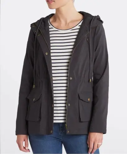 Women's Charcoal Eden Society Holly Contrast Hood Cargo Utility Jacket