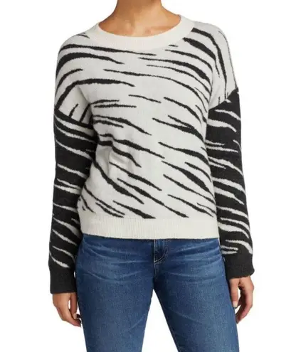 Rails Lana Mixed Abstract Tiger Wool Cashmere Blend Sweater Size S