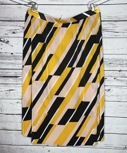 Lane Bryant  NWT Size 22/24 Geometric Stripe Pleated High-Low Hemline Skirt