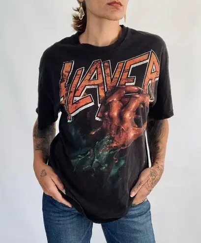 Rare Vintage Slayer Hand Of Satan Heavy Metal Band T