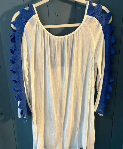 NWT Solitaire White/Blue Swim Cover