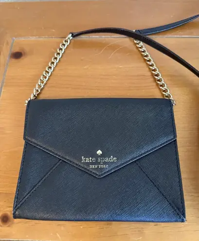 Kate Spade  Black Cedar Street Mini Leather Envelope Crossbody Shoulder Bag - Image 1