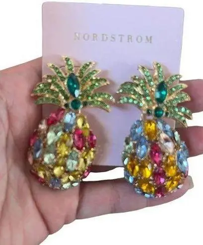Bloomingdales Bloomingdale’s Crystal Fashion Fruit Pineapple Sweet Glass Drop Dangle Earring