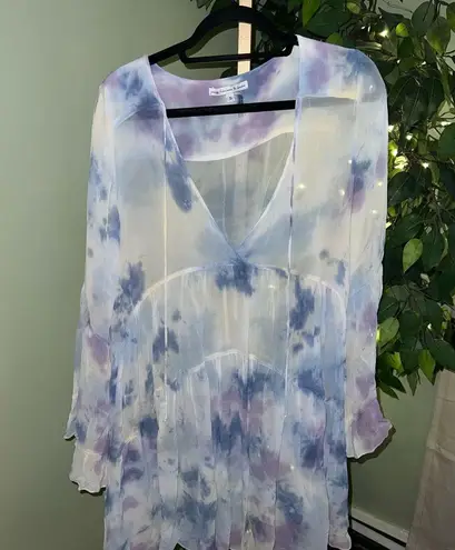 Young Fabulous and Broke  Rosa Mini Dress Tie Dye Sheer Size Small