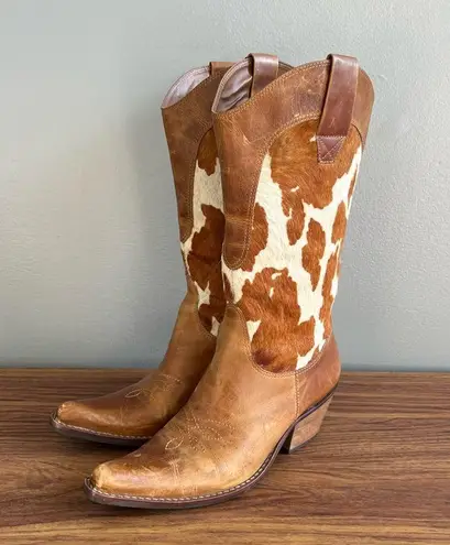 Penny Loves Kenny Sheriff Cowboy Boots Leather Western Cowgirl Pointed Toe 8.5