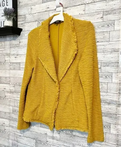 Premise STUDIO Yellow Fringe Trim Blazer - Jacket, Size 10