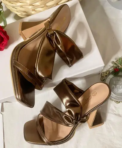 Mata Shoes NEW Bronze Heels