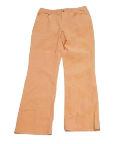 Ralph Lauren  Orange Artsy Funky Peasant Boho Kid Core Corduroy Pants Size 10