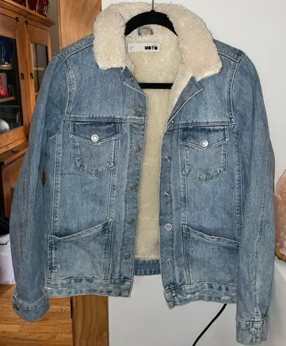 Topshop Sherpa Denim Jacket