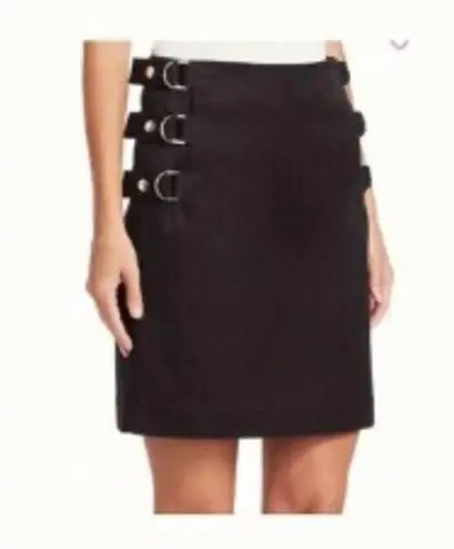 Helmut Lang buckle straight skirt black size 8