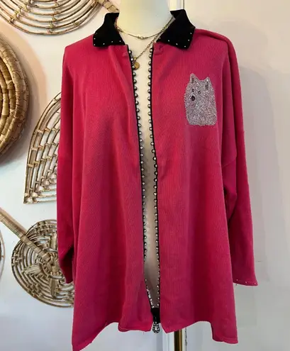 Vintage Yorkie Dog Rhinestone Jacket B